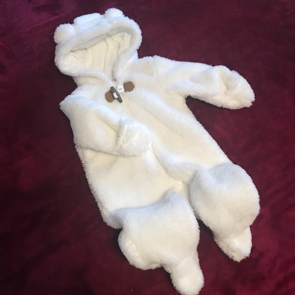 Fleece footed bodysuit